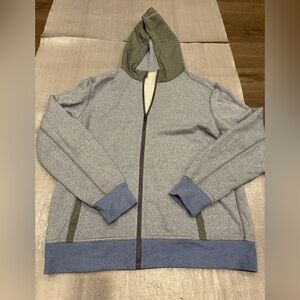 [XXL]Lululemon Men's Gray and Blue Sweatshirt Hoodie